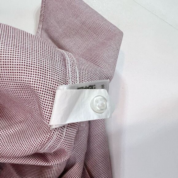 Bonobos Button-Up Shirt Mens 17/36 Red Cotton Tailored Slim Fit Long Sleeve - Picture 5 of 9